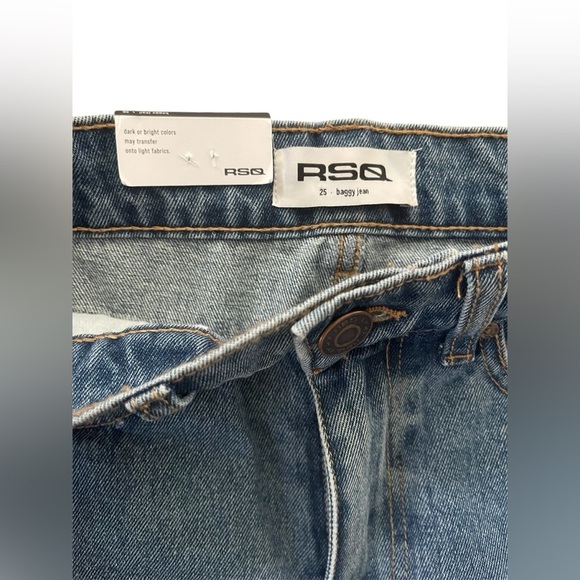 RSQ Distressed Blue Women's high rise baggy jeans size 25 - Picture 5 of 7